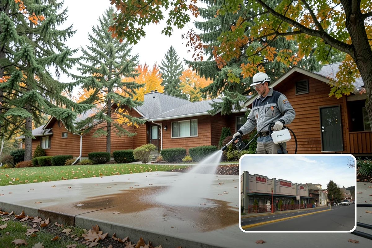 House Washing in Issaquah, King County, WA - Removes the tell-tale green sheen that shade and moisture create