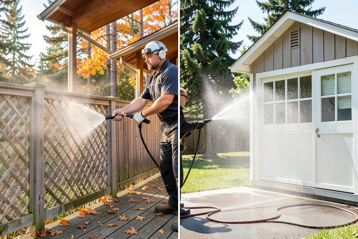 House Washing in Kenmore, King County, WA - Inspect siding type and note delicate areas like vents and light fixtures