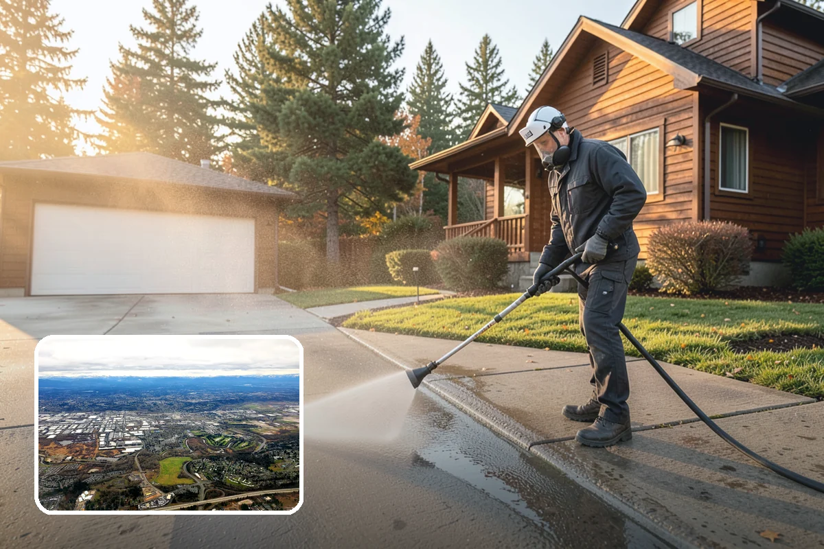 House Washing in Kent, King County, WA - Removes the tell-tale green sheen that shade and moisture create