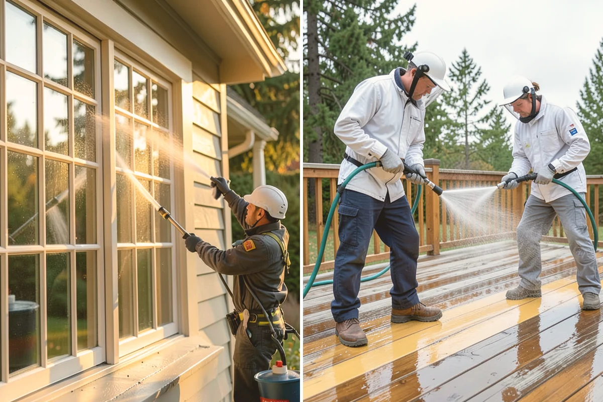 House Washing in Kent, King County, WA - Inspect siding type and note delicate areas like vents and light fixtures