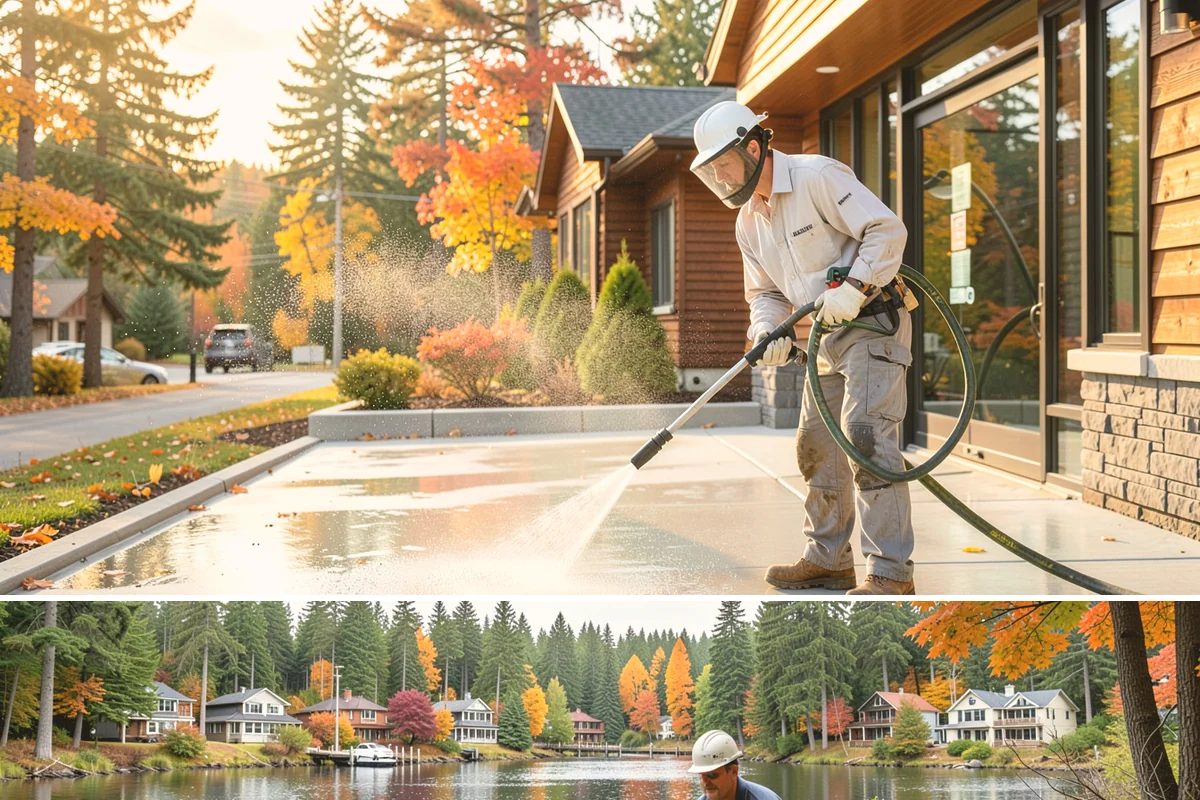 House Washing in La Conner, Skagit County, WA - Late spring through early fall gives the driest windows for treatment to dwell and dry properly before the next rain.