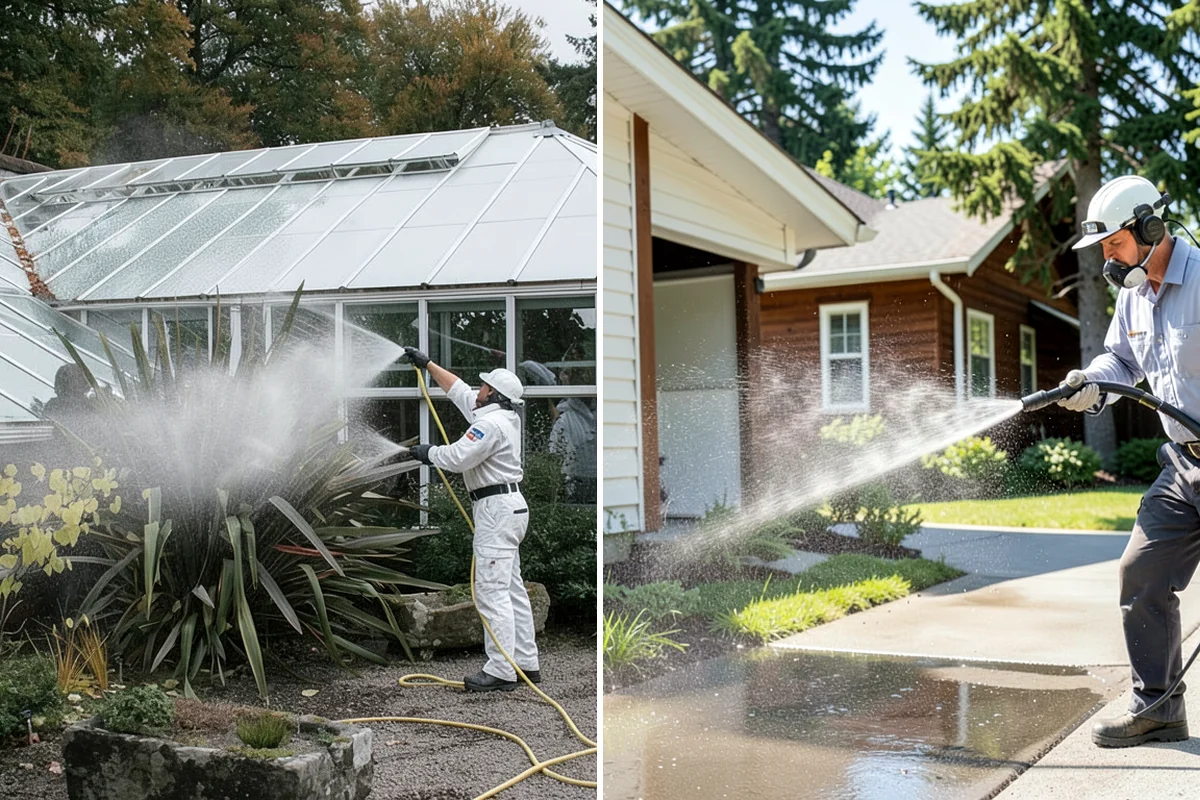 House Washing in Lake Forest Park, King County, WA - Inspect siding type and note delicate areas like vents and light fixtures