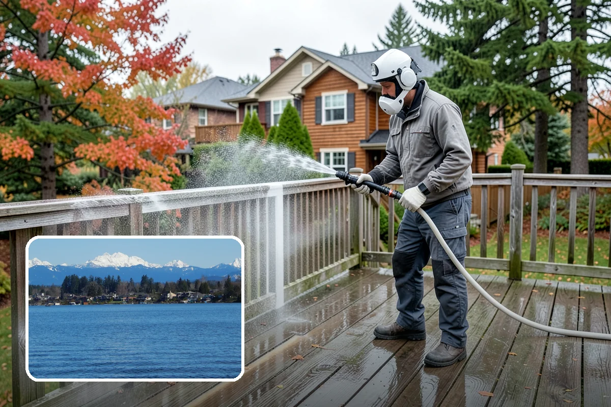 House Washing in Lake Stevens, Snohomish County, WA - Removes the tell-tale green sheen that shade and moisture create