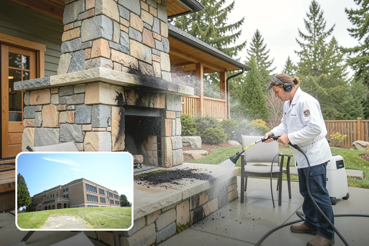 House Washing in Maple Valley, King County, WA - Removes the tell-tale green sheen that shade and moisture create
