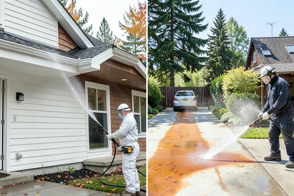 House Washing in Maple Valley, King County, WA - Inspect siding type and note delicate areas like vents and light fixtures