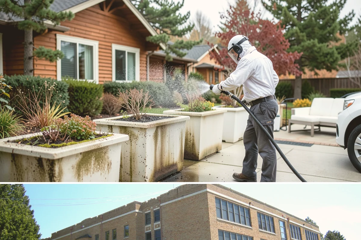 House Washing in Maple Valley, King County, WA - Late spring through early fall gives the driest windows for treatment to dwell and dry properly before the next rain.