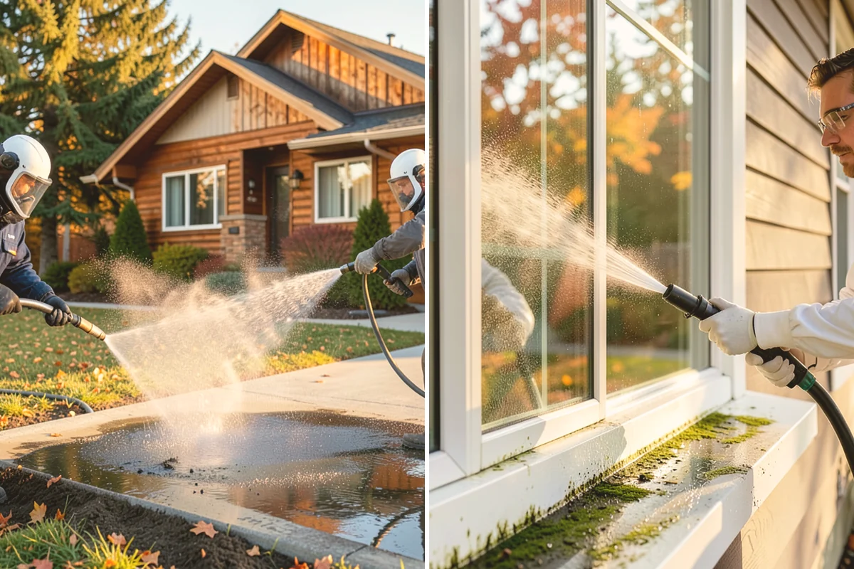 House Washing in Milton, King County, WA - Inspect siding type and note delicate areas like vents and light fixtures
