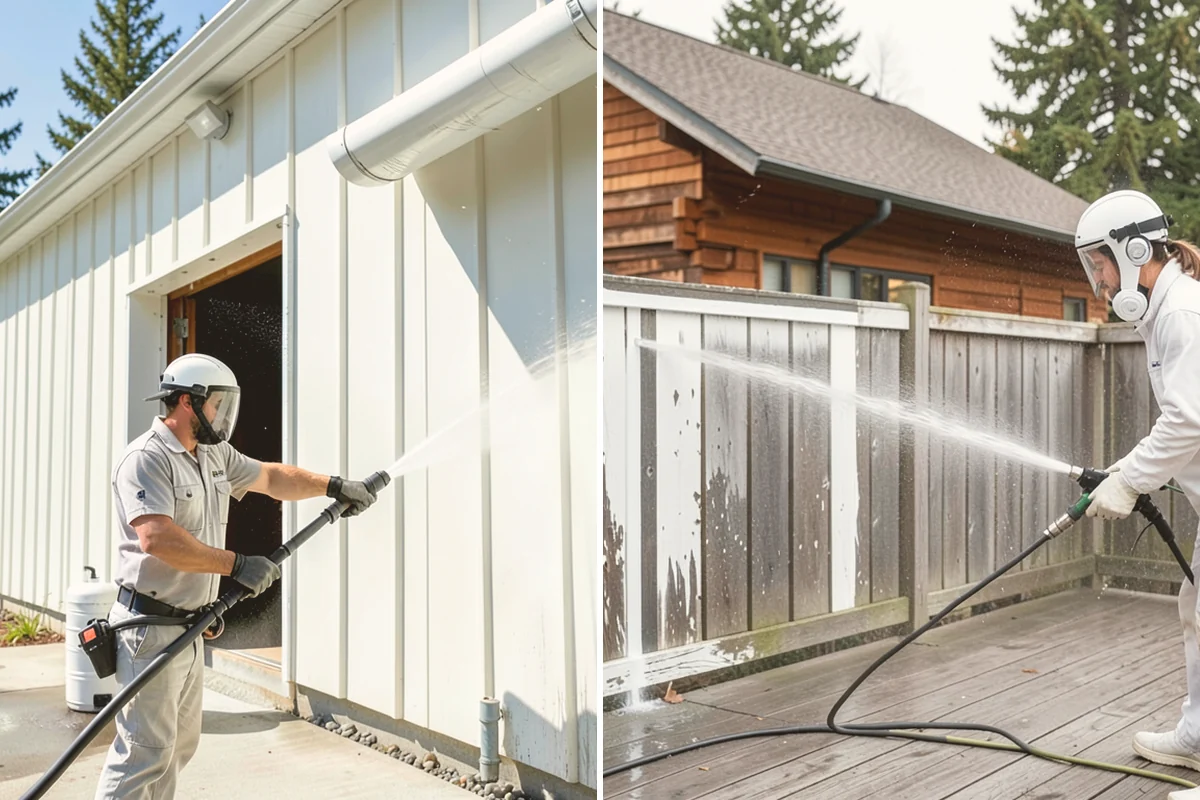 House Washing in Mount Vernon, Skagit County, WA - Inspect siding type and note delicate areas like vents and light fixtures