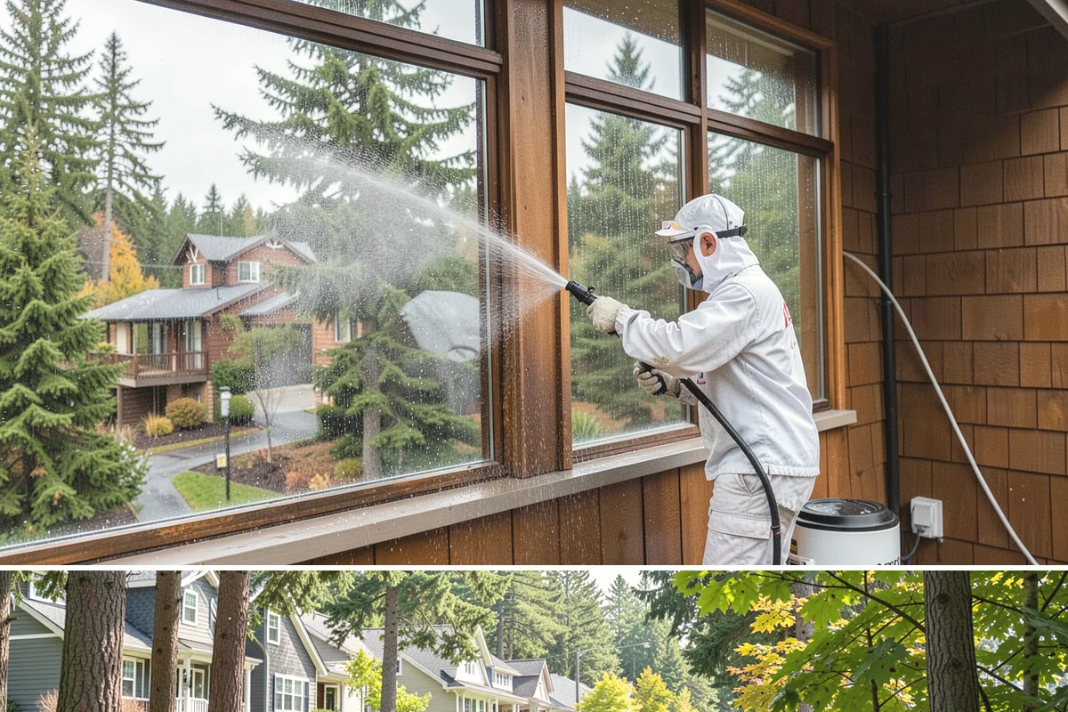 House Washing in Normandy Park, King County, WA - Late spring through early fall gives the driest windows for treatment to dwell and dry properly before the next rain.
