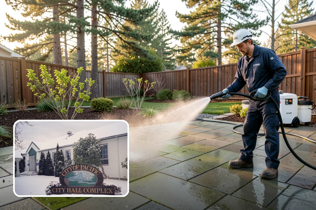 House Washing in Pacific, King County, WA - Removes the tell-tale green sheen that shade and moisture create
