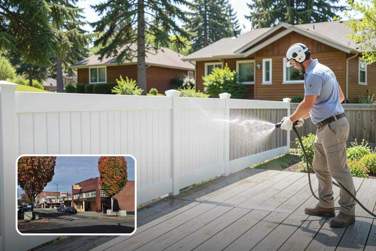 House Washing in Puyallup, Pierce County, WA - Removes the tell-tale green sheen that shade and moisture create