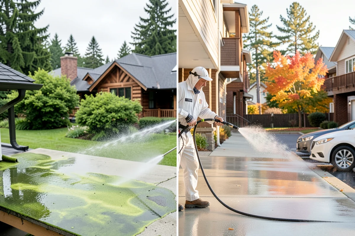 House Washing in Puyallup, Pierce County, WA - Inspect siding type and note delicate areas like vents and light fixtures