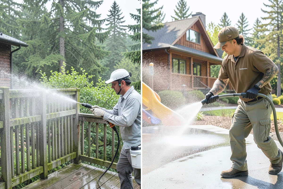 House Washing in Renton, King County, WA - Inspect siding type and note delicate areas like vents and light fixtures