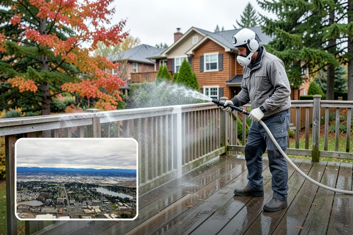House Washing in SeaTac, King County, WA - Removes the tell-tale green sheen that shade and moisture create