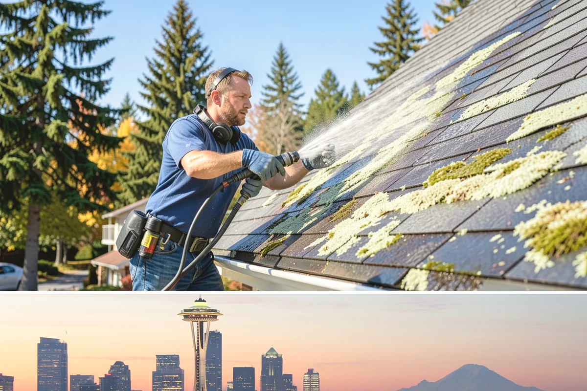 House Washing in Seattle, King County, WA - Late spring through early fall gives the driest windows for treatment to dwell and dry properly before the next rain.