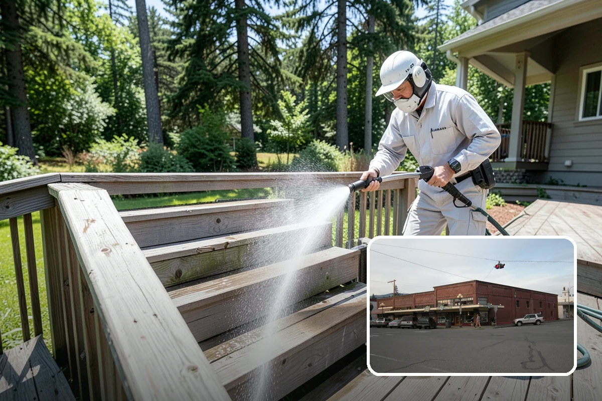 House Washing in Sedro-Woolley, Skagit County, WA - Removes the tell-tale green sheen that shade and moisture create