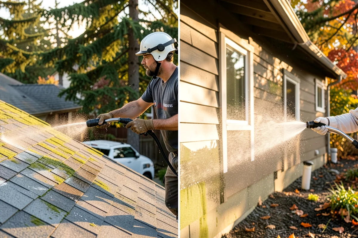 House Washing in Sedro-Woolley, Skagit County, WA - Inspect siding type and note delicate areas like vents and light fixtures