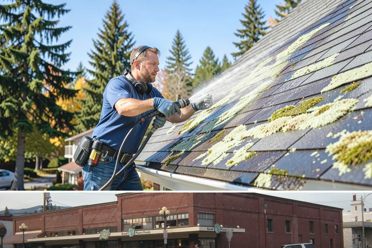House Washing in Sedro-Woolley, Skagit County, WA - Late spring through early fall gives the driest windows for treatment to dwell and dry properly before the next rain.