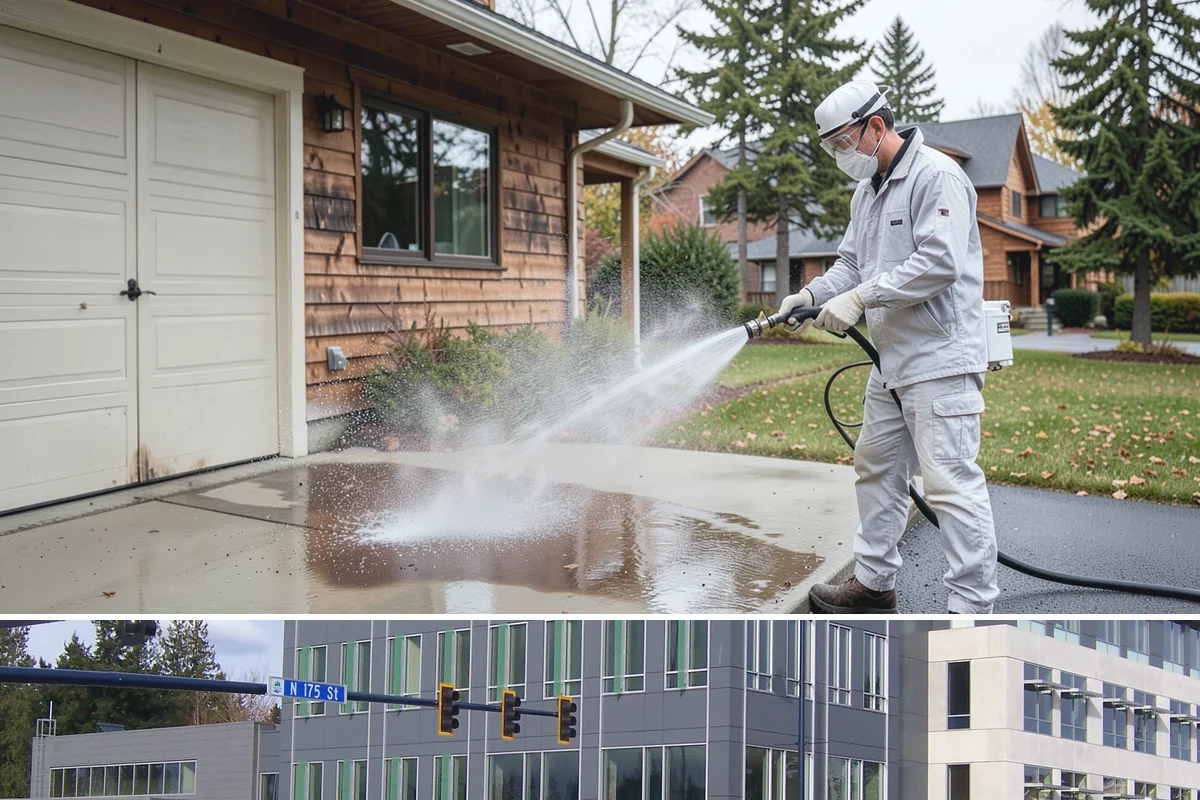House Washing in Shoreline, King County, WA - Late spring through early fall gives the driest windows for treatment to dwell and dry properly before the next rain.