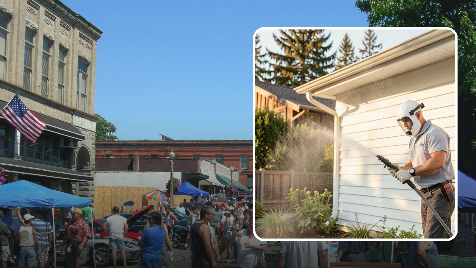 House Washing in Snohomish, Snohomish County, WA - Our house washing lifts the green film, mildew, and grime that Western Washington's damp climate leaves on your siding.