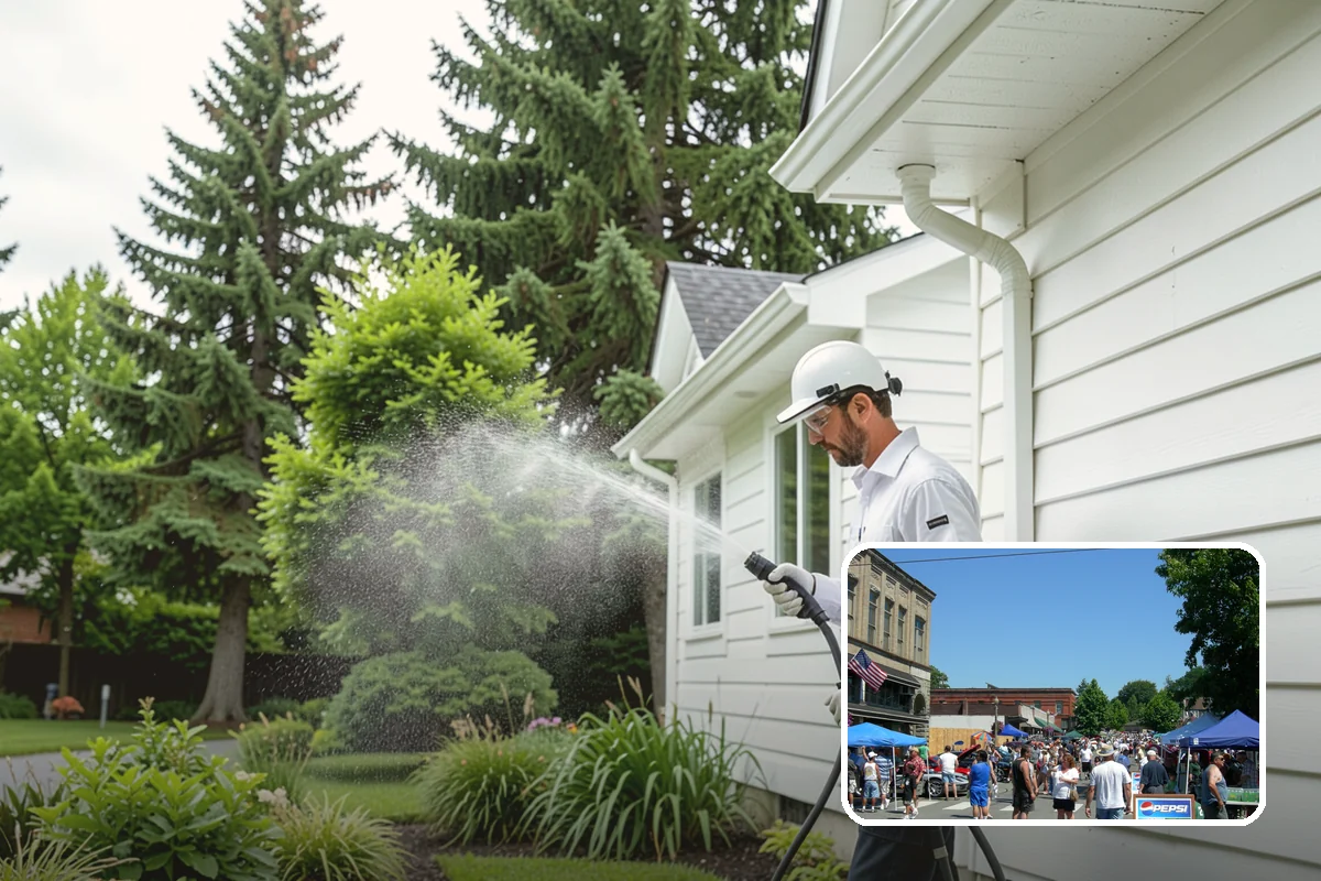 House Washing in Snohomish, Snohomish County, WA - Removes the tell-tale green sheen that shade and moisture create