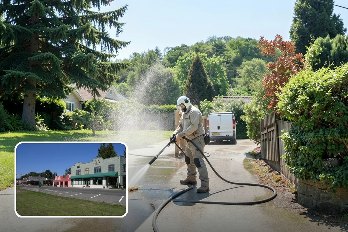 House Washing in Snoqualmie, King County, WA - Removes the tell-tale green sheen that shade and moisture create