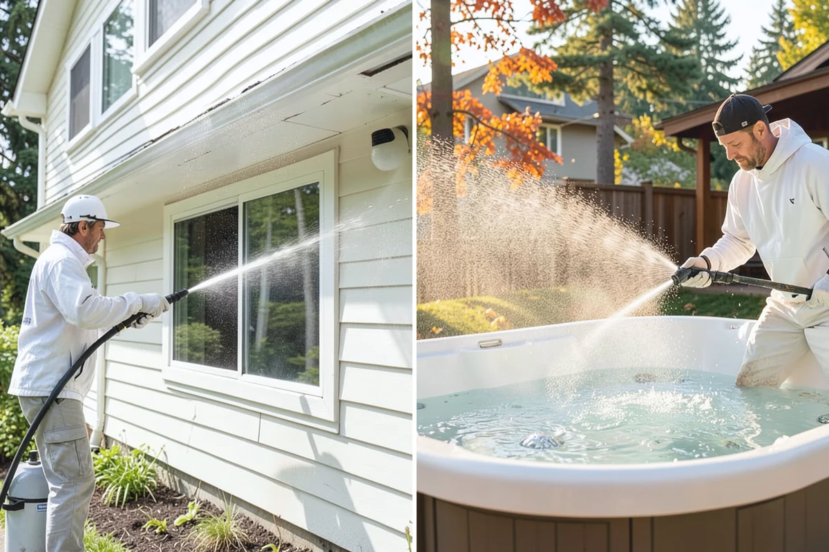 House Washing in South Prairie, Pierce County, WA - Inspect siding type and note delicate areas like vents and light fixtures