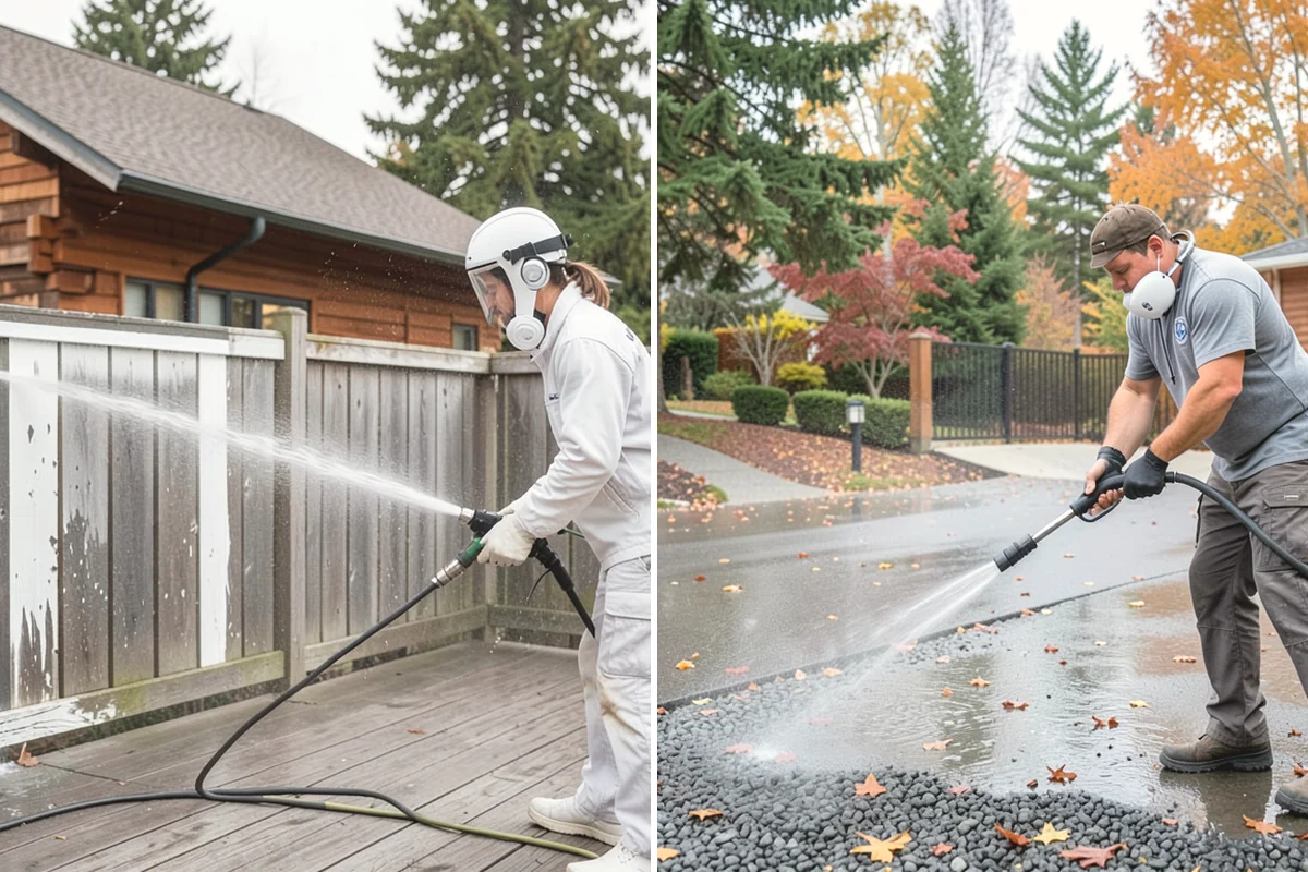 House Washing in Steilacoom, Pierce County, WA - Inspect siding type and note delicate areas like vents and light fixtures
