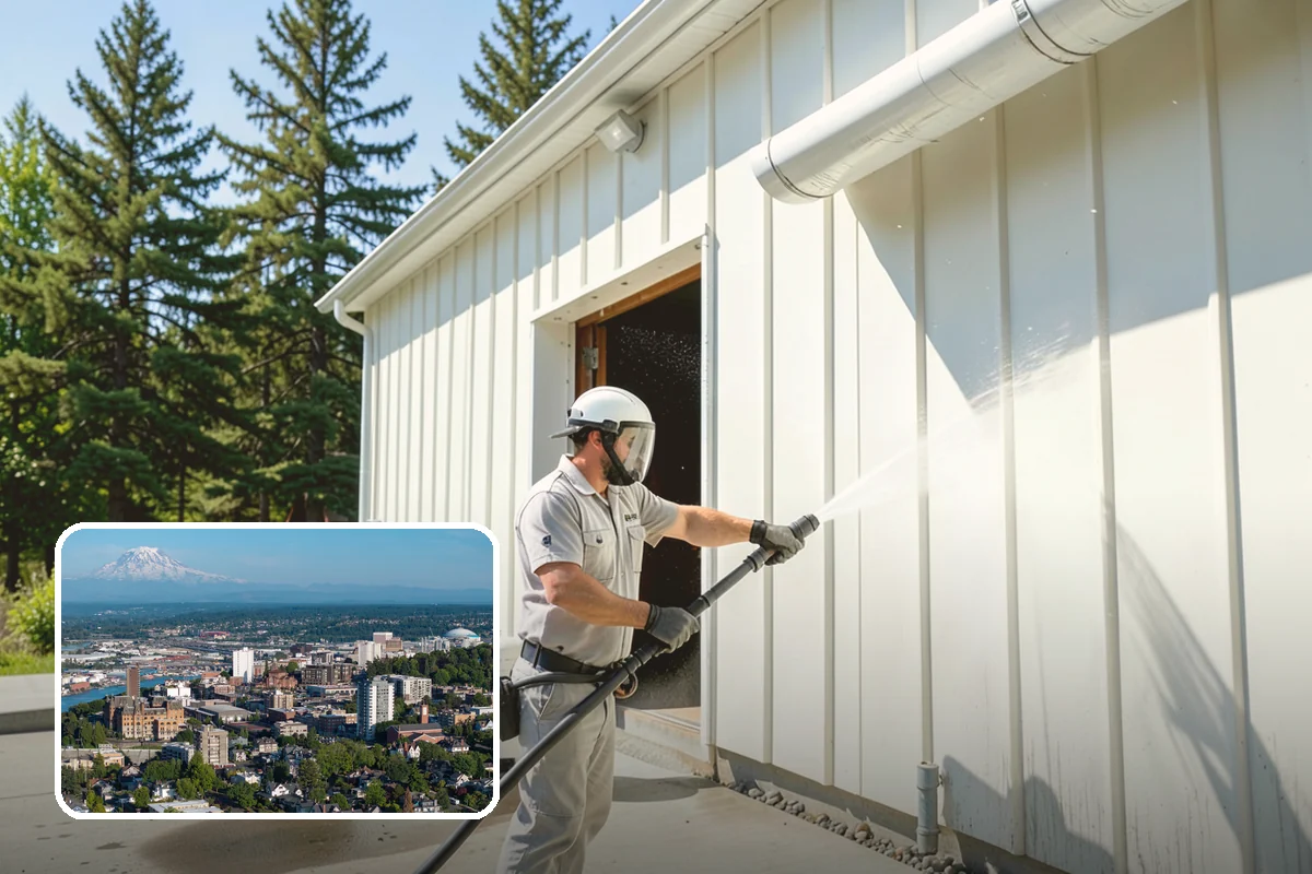 House Washing in Tacoma, Pierce County, WA - Removes the tell-tale green sheen that shade and moisture create