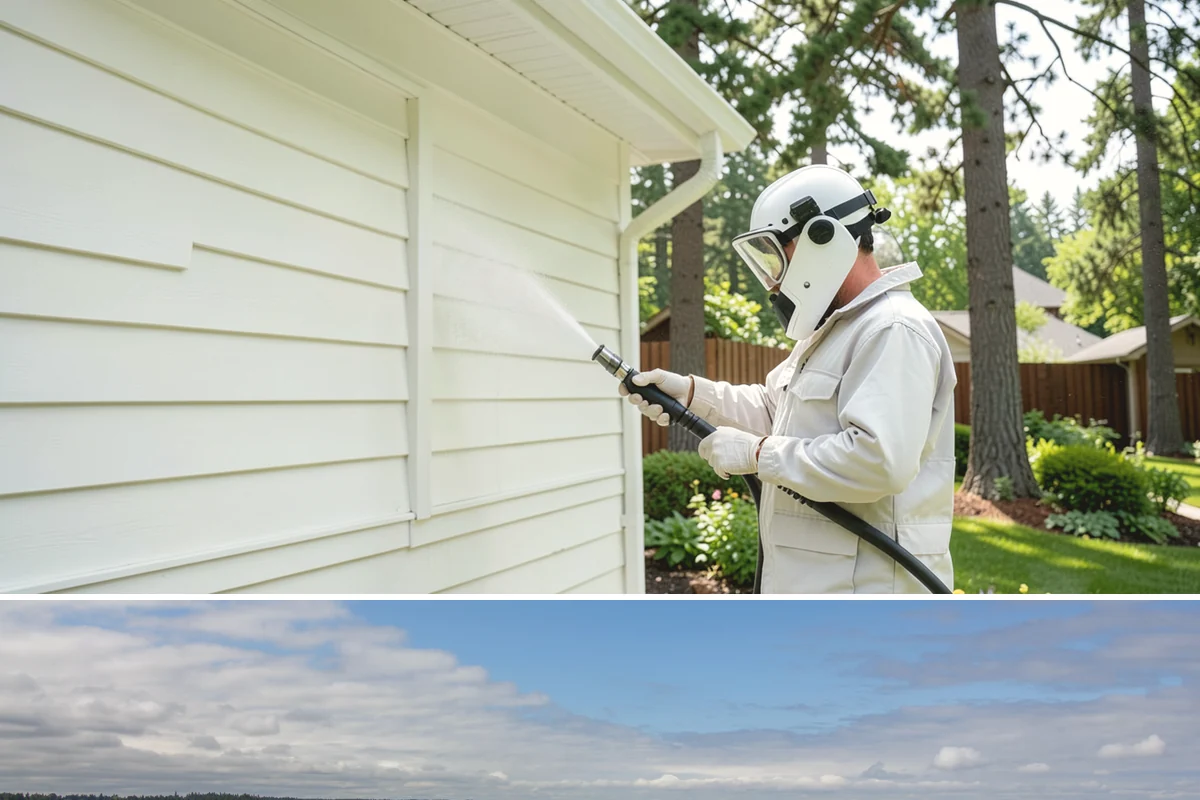 House Washing in University Place, Pierce County, WA - Late spring through early fall gives the driest windows for treatment to dwell and dry properly before the next rain.