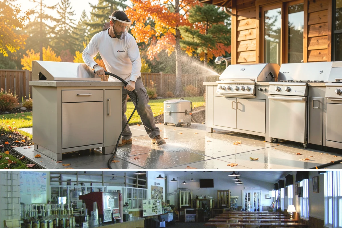 Industrial Cleaning in Black Diamond, King County, WA - Industrial exteriors can be serviced year-round, with heavy degreasing scheduled in drier months for easier runoff containment.
