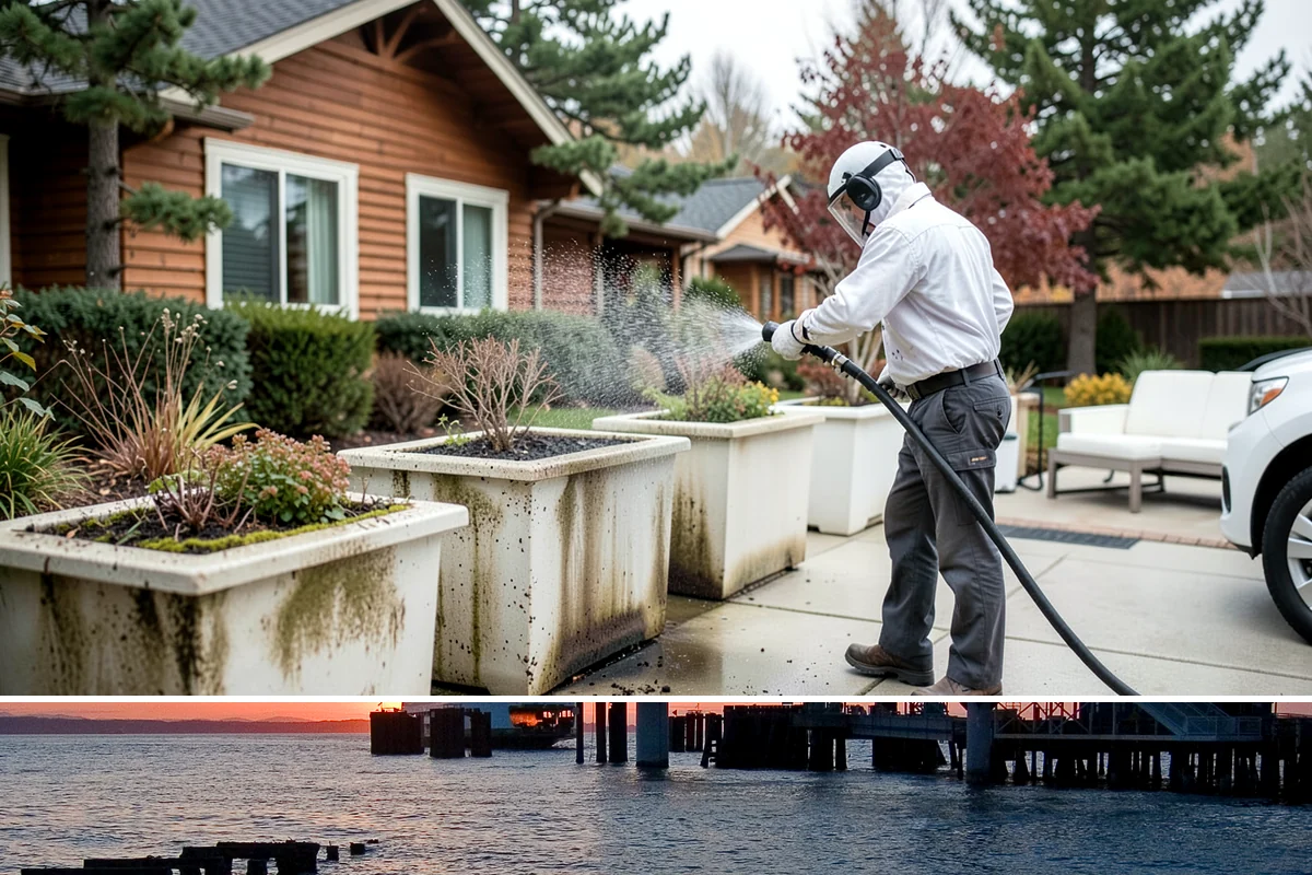 Industrial Cleaning in Edmonds, Snohomish County, WA - Industrial exteriors can be serviced year-round, with heavy degreasing scheduled in drier months for easier runoff containment.