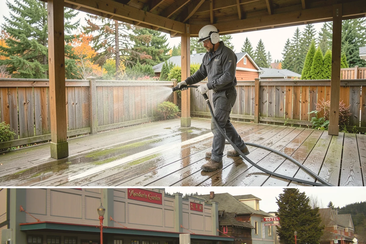 Industrial Cleaning in Issaquah, King County, WA - Industrial exteriors can be serviced year-round, with heavy degreasing scheduled in drier months for easier runoff containment.