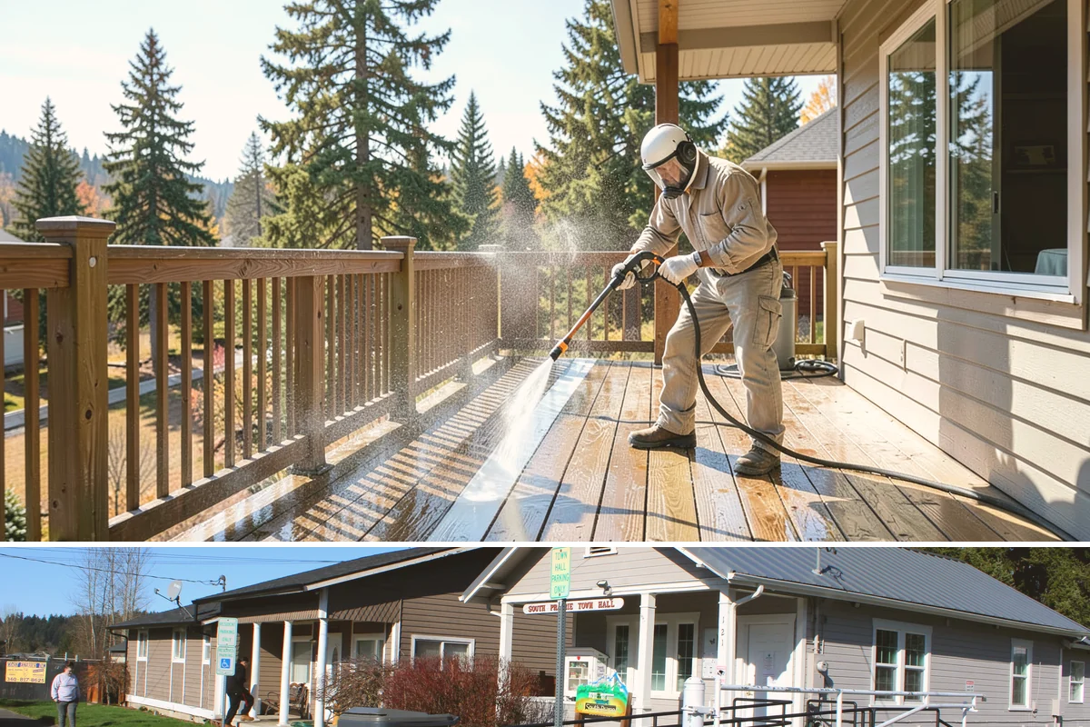 Industrial Cleaning in South Prairie, Pierce County, WA - Industrial exteriors can be serviced year-round, with heavy degreasing scheduled in drier months for easier runoff containment.