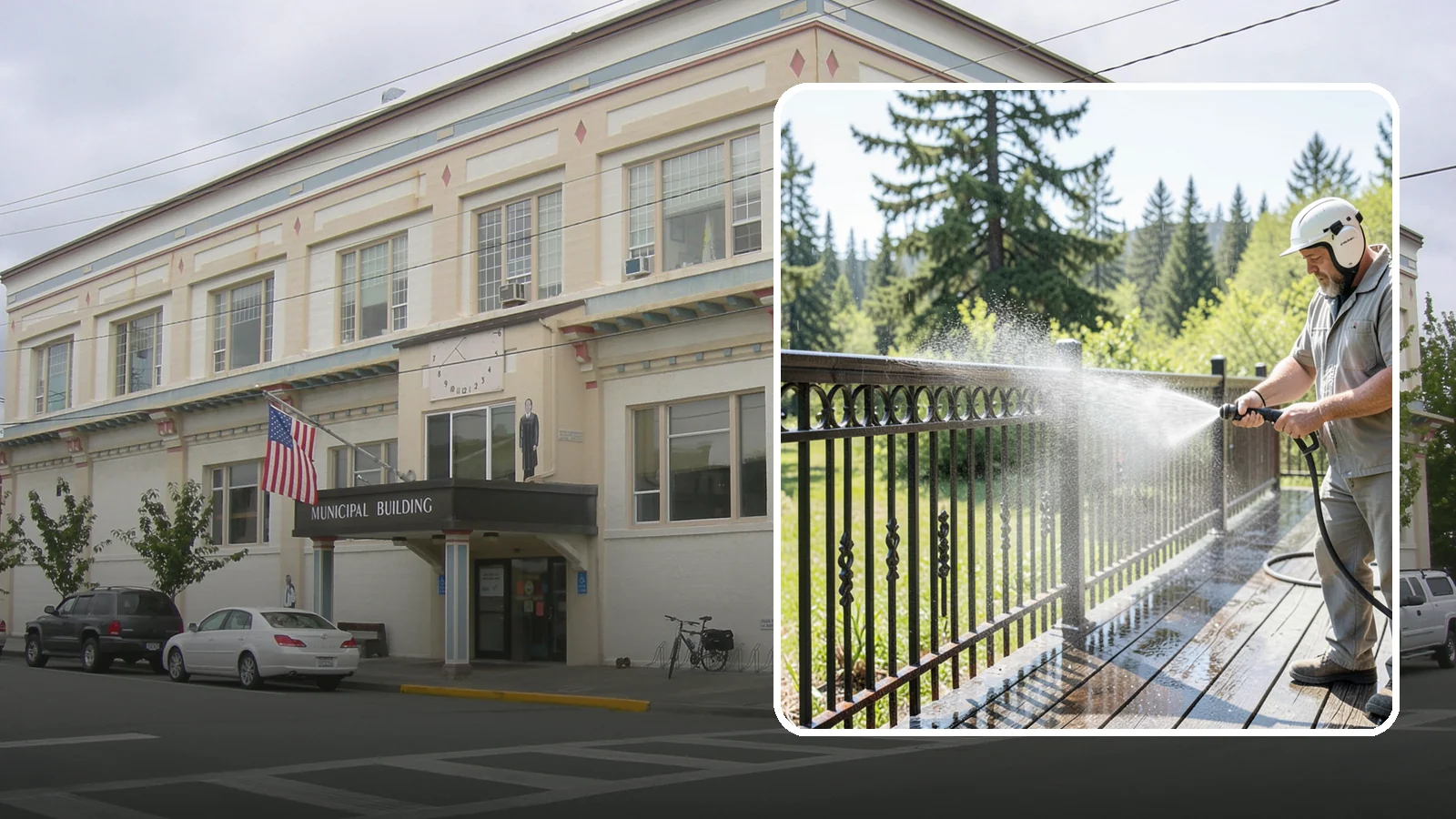 Iron Fence Washing in Anacortes, Skagit County, WA - Careful washing for wrought and cast iron fencing that removes grime and surface rust streaks without driving water into the...