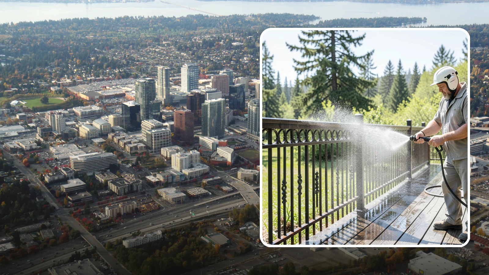 Iron Fence Washing in Bellevue, King County, WA - Careful washing for wrought and cast iron fencing that removes grime and surface rust streaks without driving water into the...