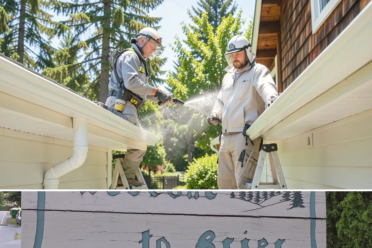Iron Fence Washing in Brier, Snohomish County, WA - A dry summer day helps the metal dry quickly and lowers the chance of new rust forming after the wash.
