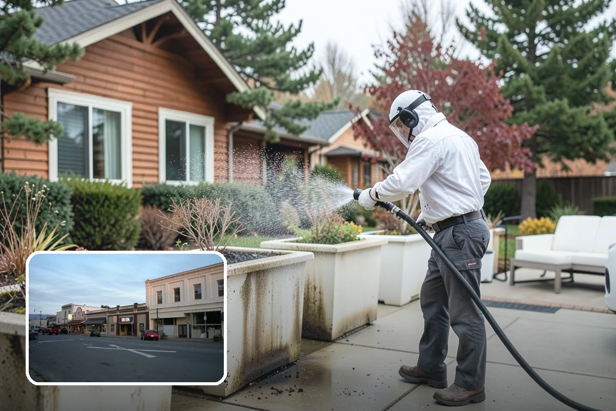 Iron Fence Washing in Burlington, Skagit County, WA - Clears grime lodged in scrollwork and decorative detail