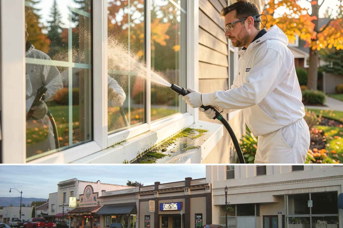 Iron Fence Washing in Burlington, Skagit County, WA - A dry summer day helps the metal dry quickly and lowers the chance of new rust forming after the wash.