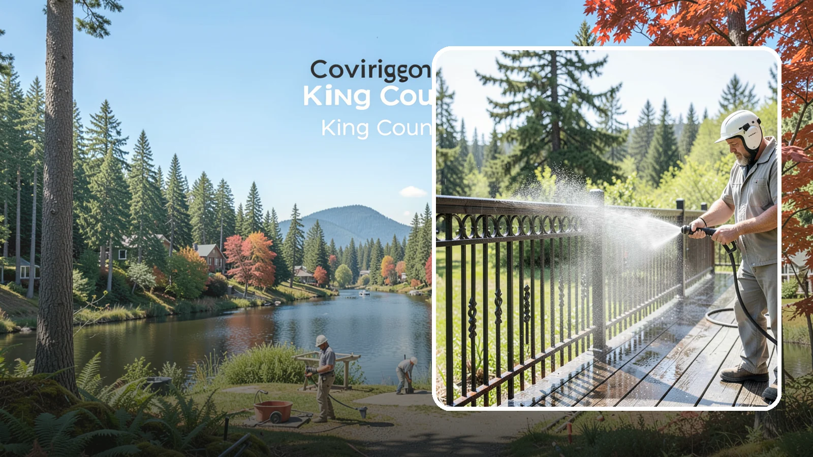 Iron Fence Washing in Covington, King County, WA - Careful washing for wrought and cast iron fencing that removes grime and surface rust streaks without driving water into the...