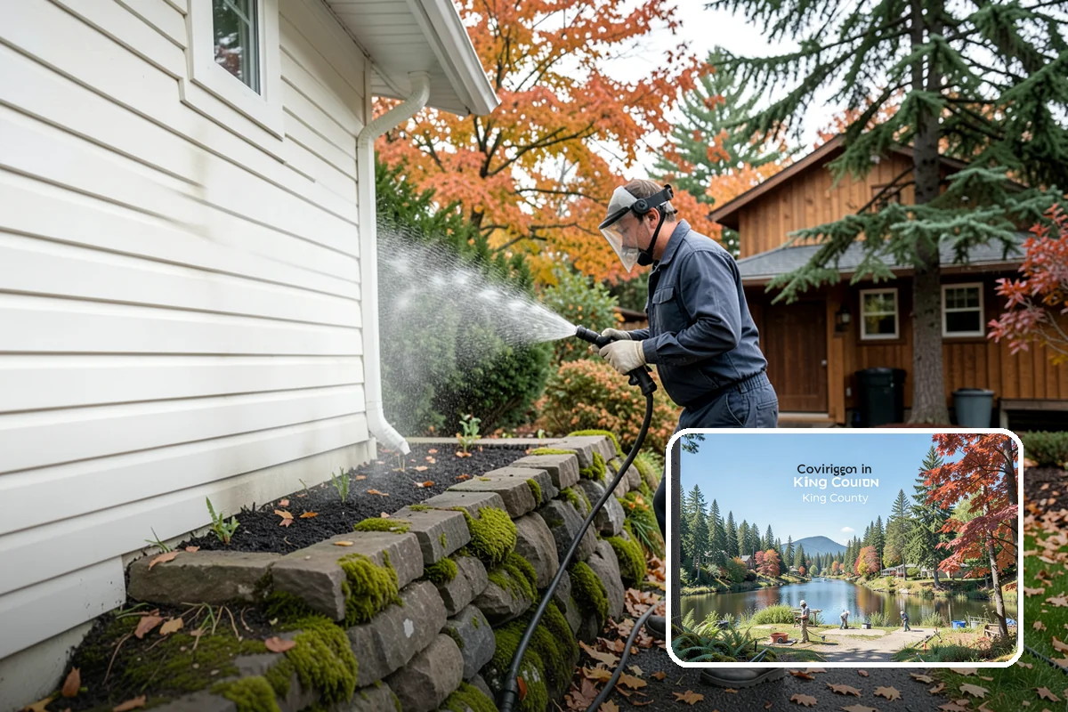 Iron Fence Washing in Covington, King County, WA - Clears grime lodged in scrollwork and decorative detail