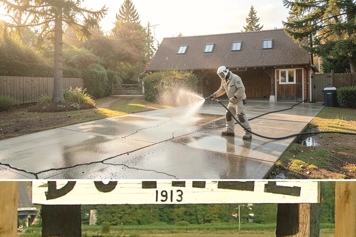 Iron Fence Washing in Duvall, King County, WA - A dry summer day helps the metal dry quickly and lowers the chance of new rust forming after the wash.
