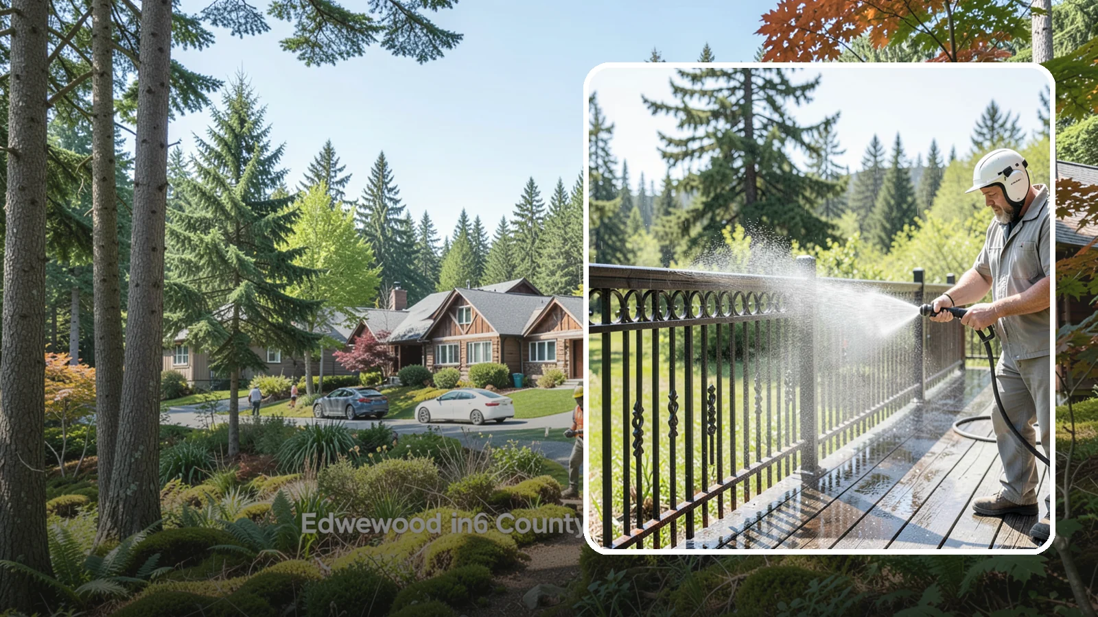 Iron Fence Washing in Edgewood, Pierce County, WA - Careful washing for wrought and cast iron fencing that removes grime and surface rust streaks without driving water into the...