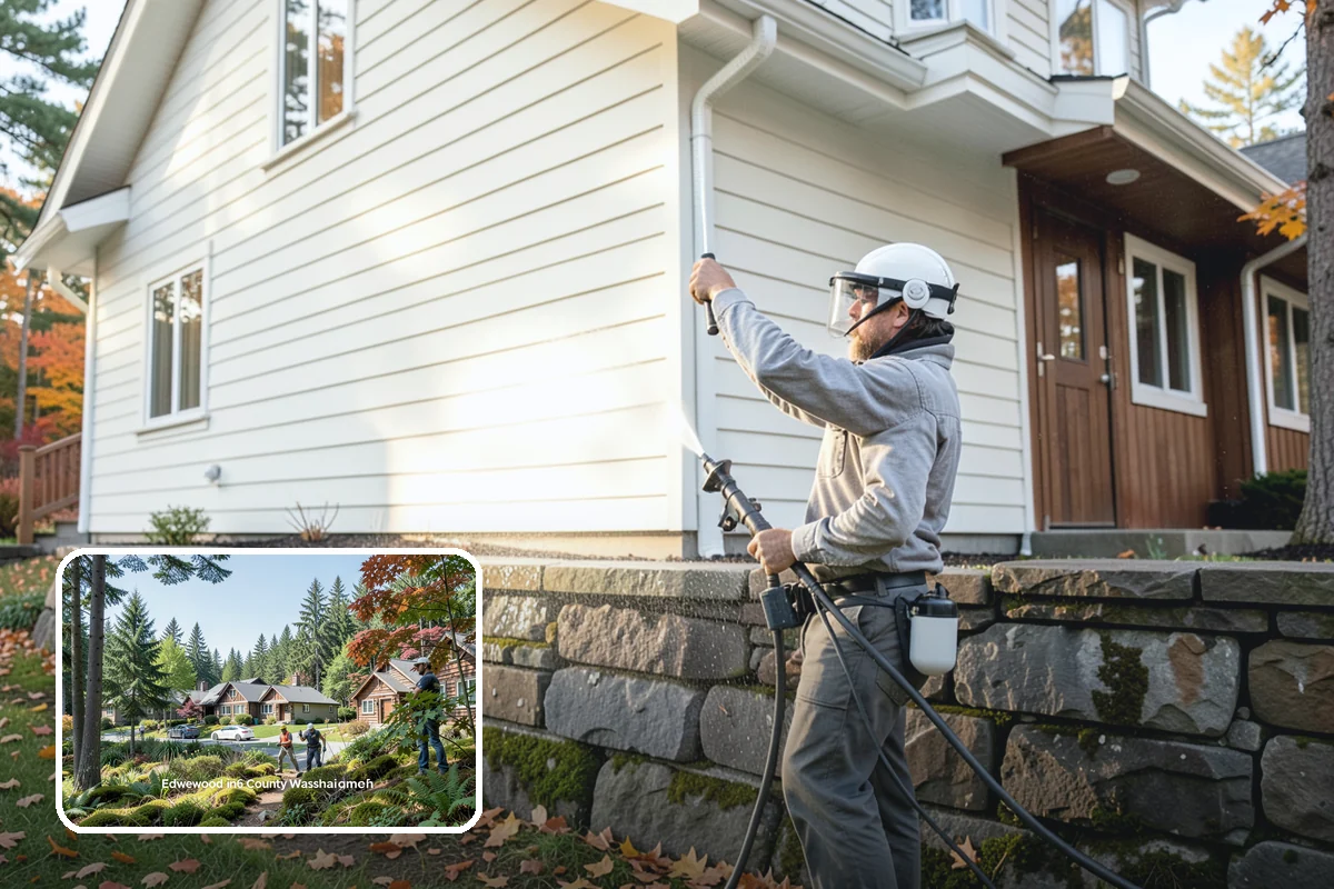 Iron Fence Washing in Edgewood, Pierce County, WA - Clears grime lodged in scrollwork and decorative detail