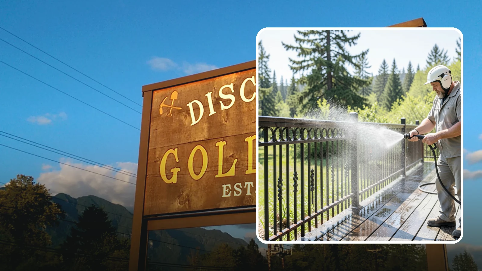 Iron Fence Washing in Gold Bar, Snohomish County, WA - Careful washing for wrought and cast iron fencing that removes grime and surface rust streaks without driving water into the...