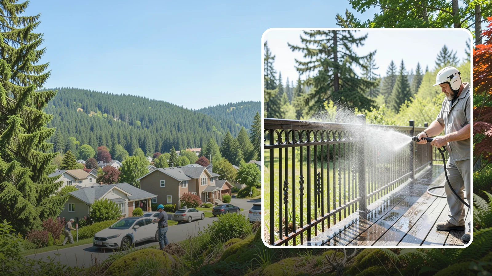 Iron Fence Washing in Index, Snohomish County, WA - Careful washing for wrought and cast iron fencing that removes grime and surface rust streaks without driving water into the...