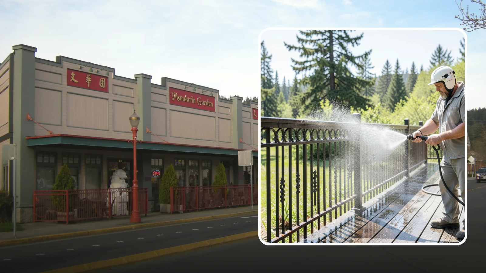 Iron Fence Washing in Issaquah, King County, WA - Careful washing for wrought and cast iron fencing that removes grime and surface rust streaks without driving water into the...