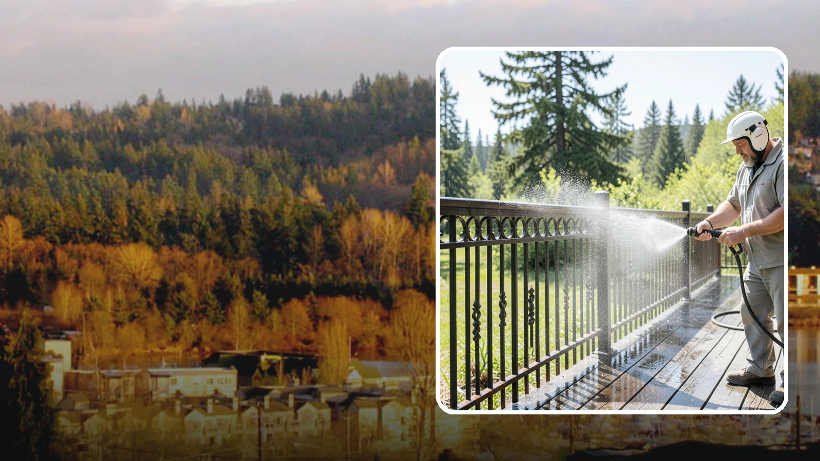 Iron Fence Washing in Kenmore, King County, WA - Careful washing for wrought and cast iron fencing that removes grime and surface rust streaks without driving water into the...