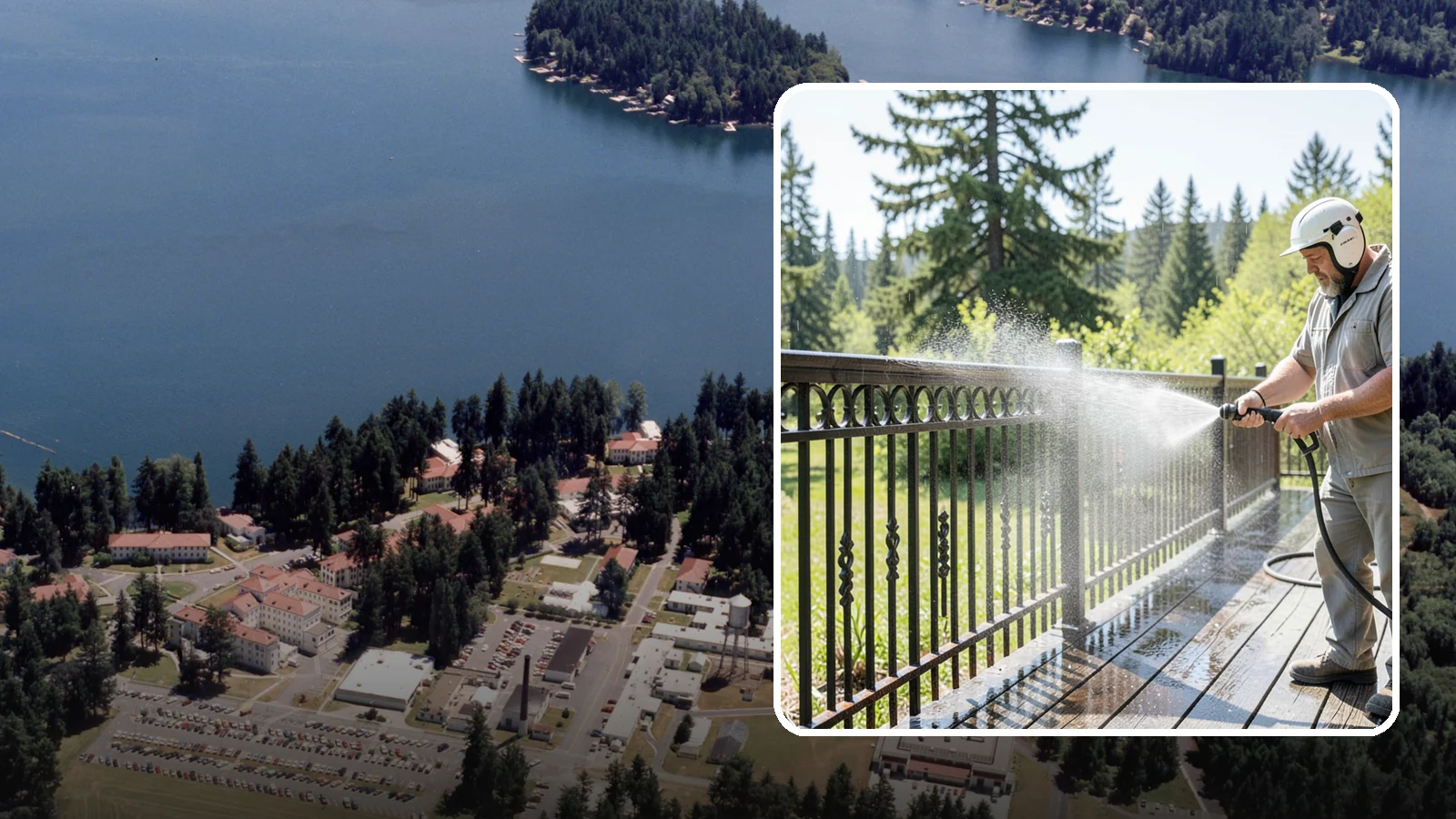 Iron Fence Washing in Lakewood, Pierce County, WA - Careful washing for wrought and cast iron fencing that removes grime and surface rust streaks without driving water into the...