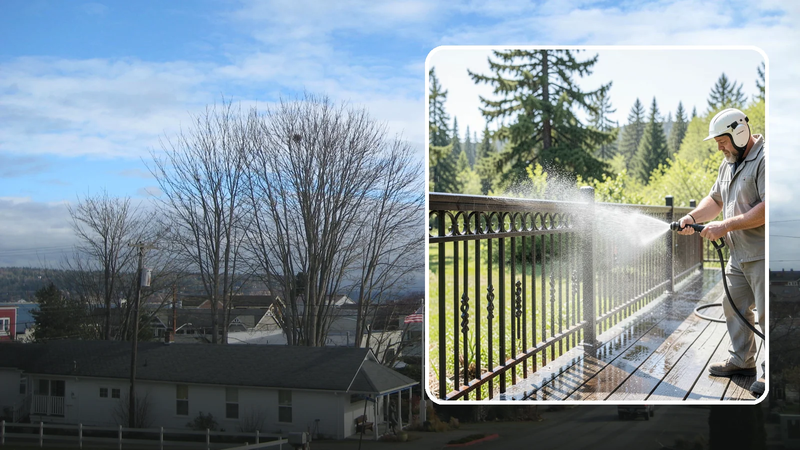 Iron Fence Washing in Langley, Island County, WA - Careful washing for wrought and cast iron fencing that removes grime and surface rust streaks without driving water into the...